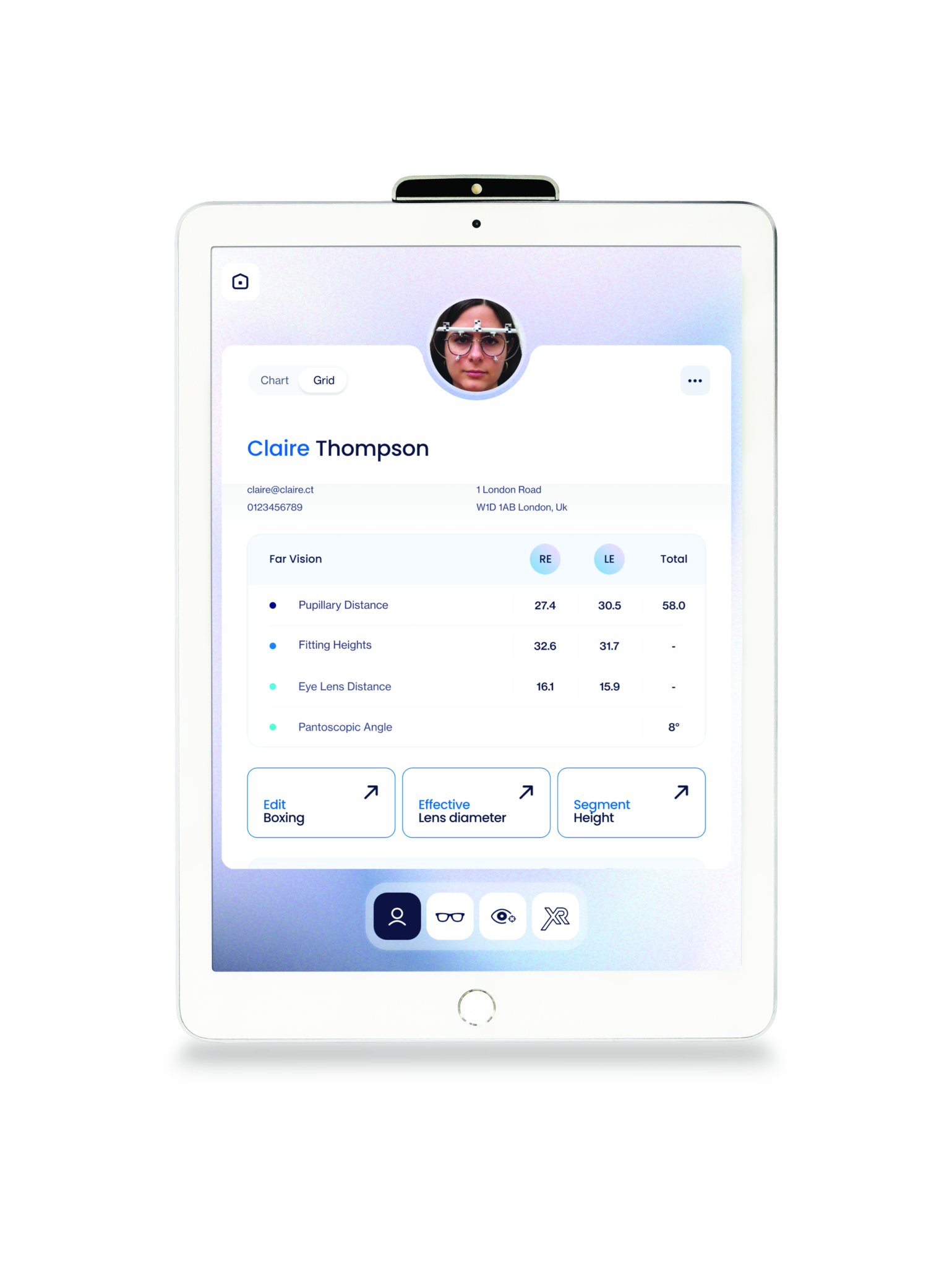 EYERULER 2 w iPad Essilor Instruments USA